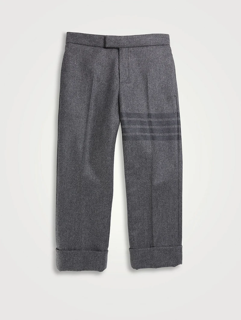 Wool Flannel Tonal Engineered 4-Bar Pants