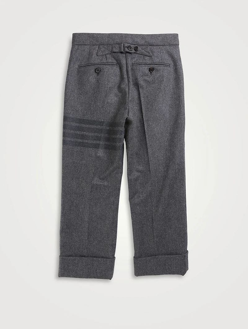 Wool Flannel Tonal Engineered 4-Bar Pants