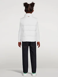 Ripstop Down Vest With Four-Bar Detail