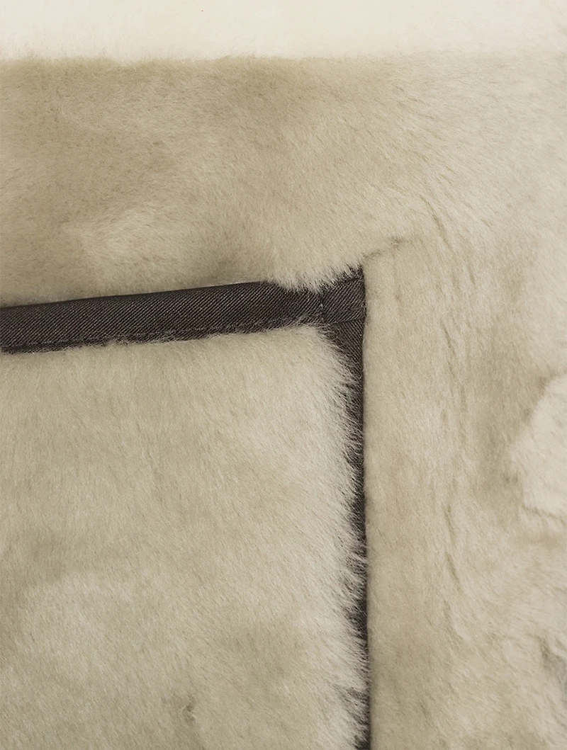 Reversible Colourblock Shearling Bomber Jacket With Hood