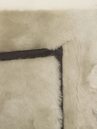 Reversible Colourblock Shearling Bomber Jacket With Hood