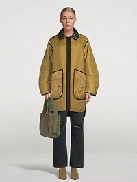 Reversible Colourblock Quilted Coat