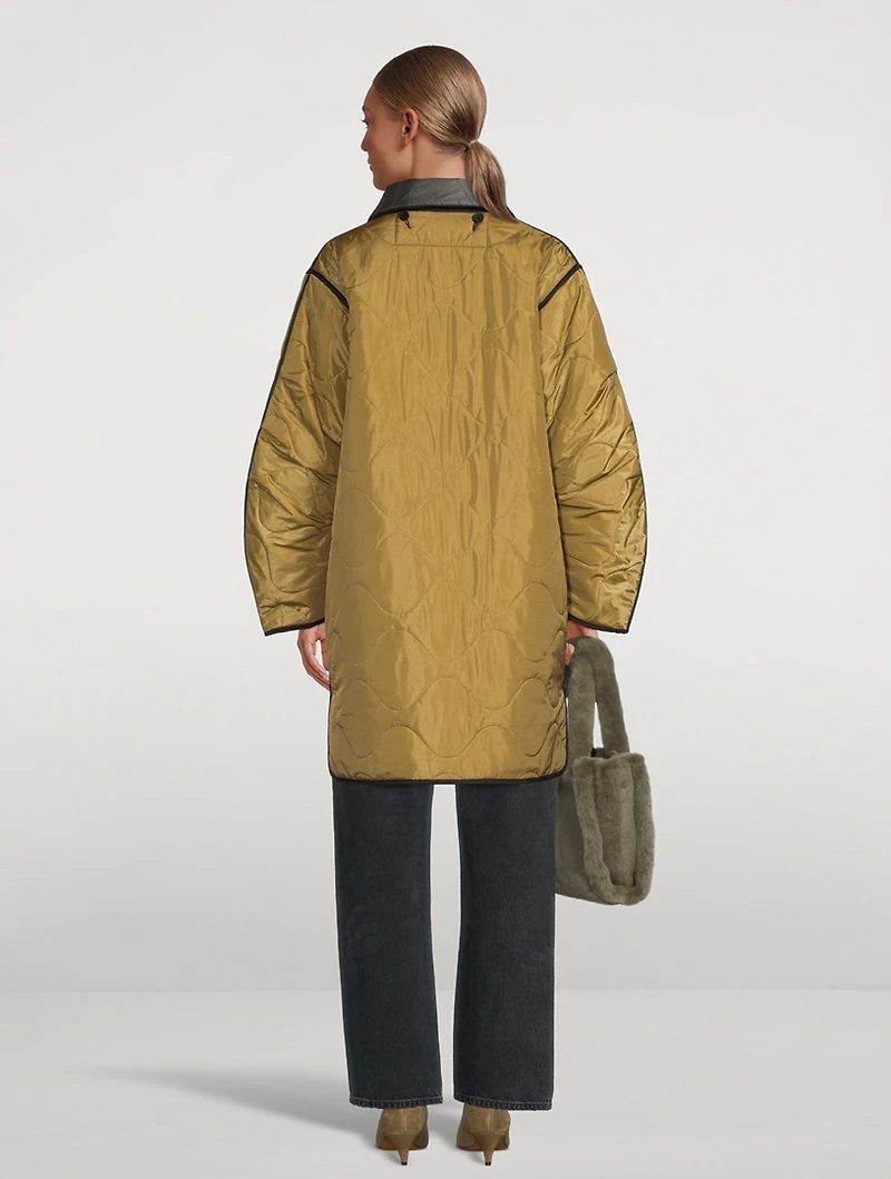 Reversible Colourblock Quilted Coat