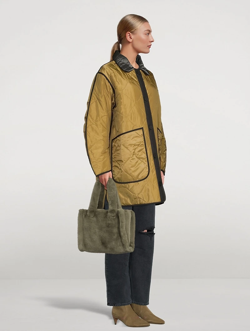 Reversible Colourblock Quilted Coat