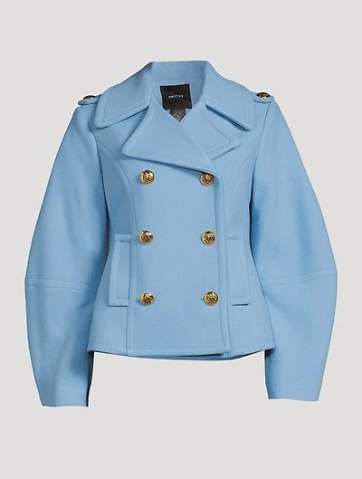 Puff-Sleeve Peacoat