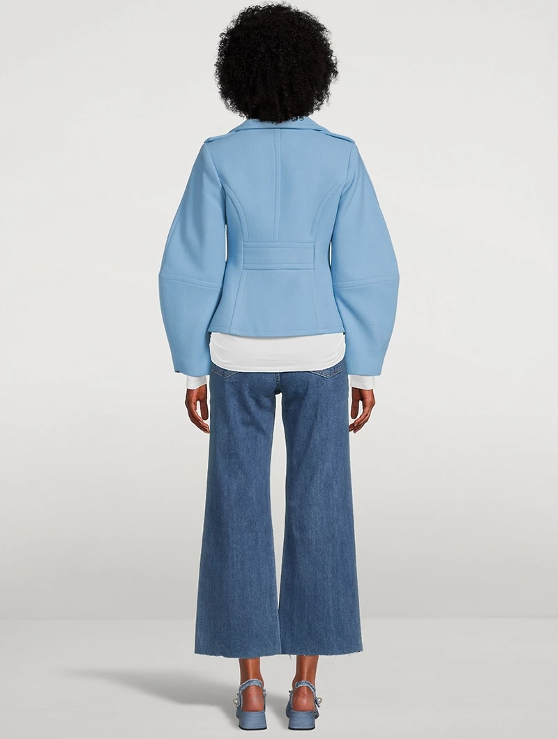 Puff-Sleeve Peacoat