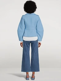 Puff-Sleeve Peacoat