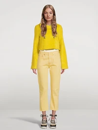 Cropped Portrait-Neck Jacket