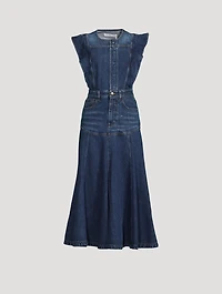 Denim Sleeveless Midi Dress