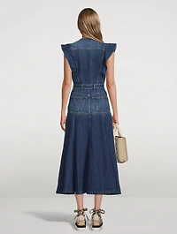 Denim Sleeveless Midi Dress