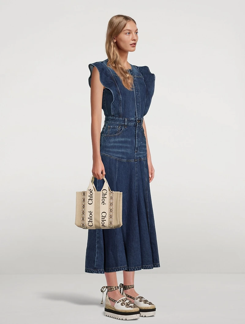 Denim Sleeveless Midi Dress