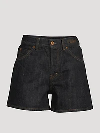 High-Rise Denim Shorts
