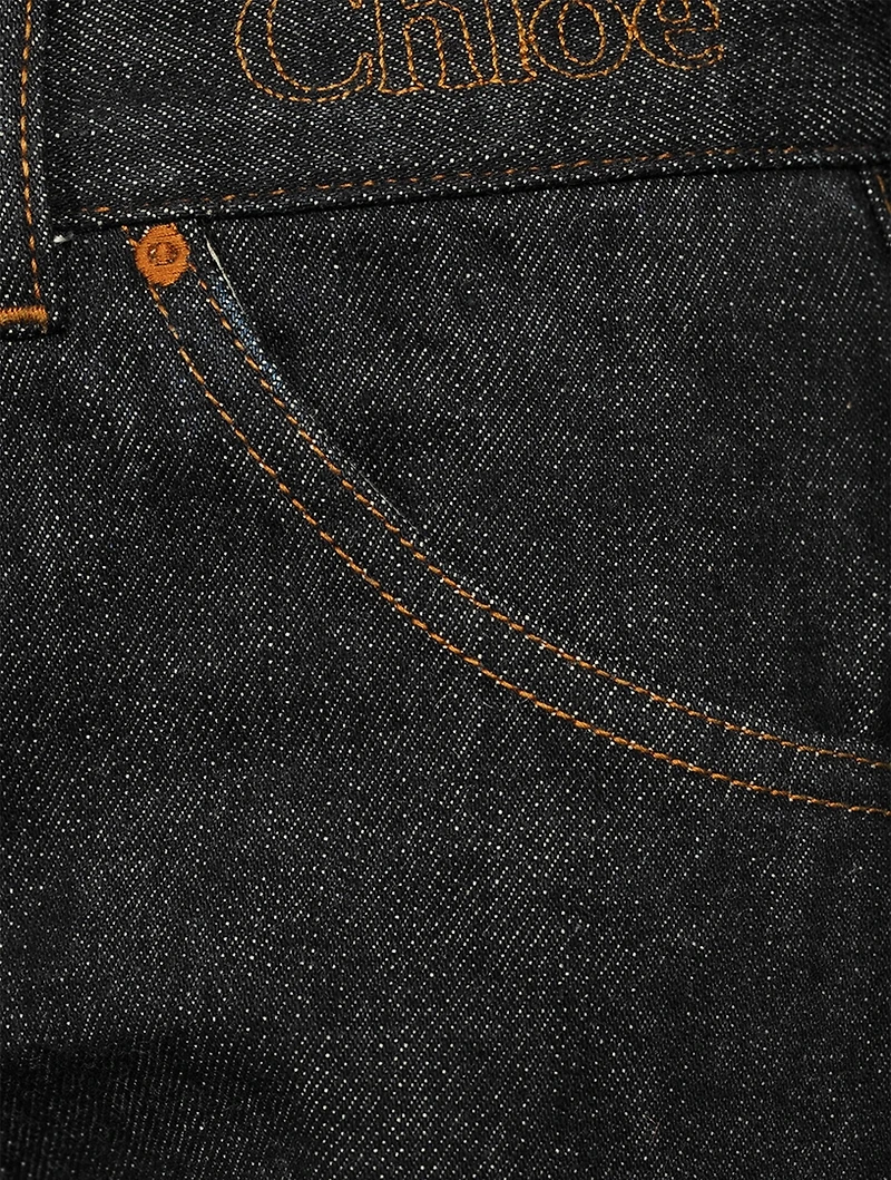 High-Rise Denim Shorts
