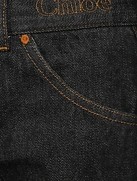 High-Rise Denim Shorts