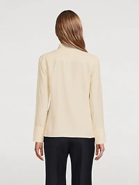 Silk Blouse With Bead Buttons