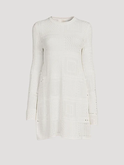 Handkerchief Crochet Mini Dress