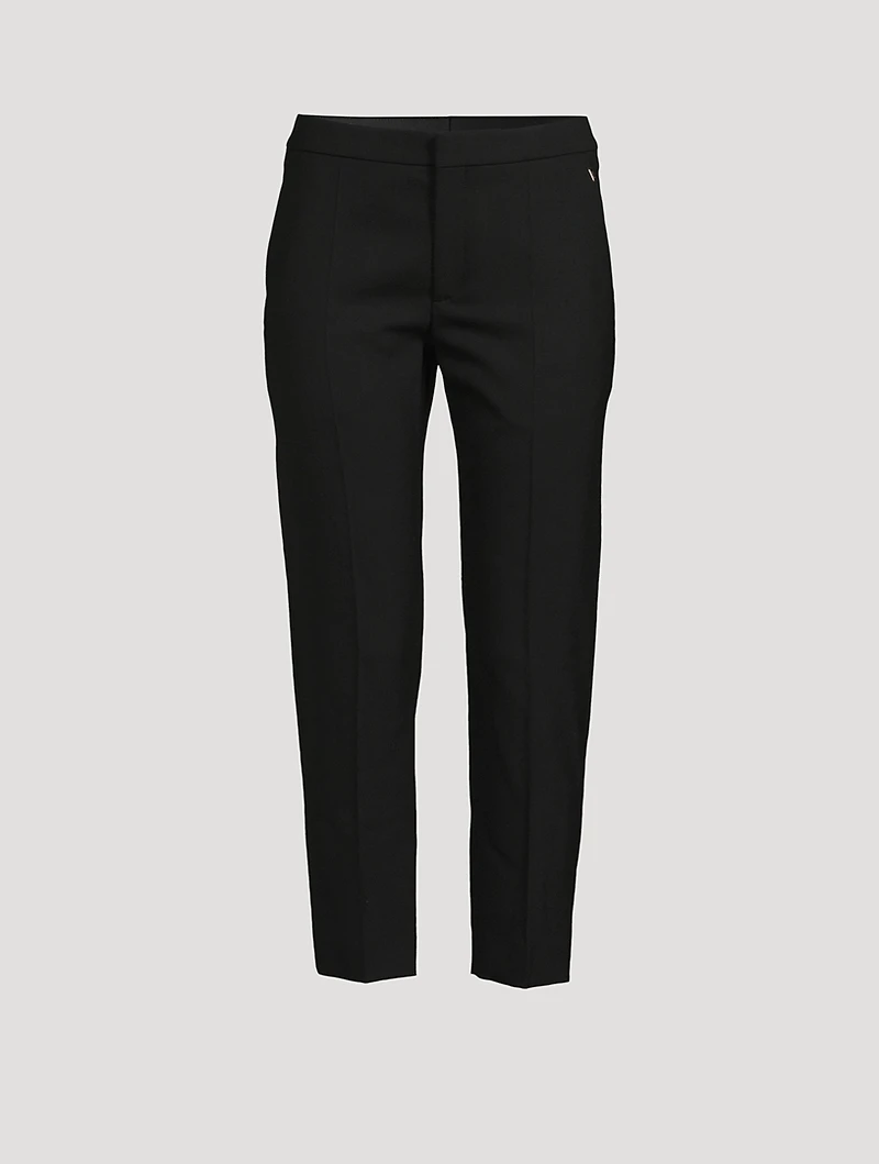Stretch-Wool Cropped Trousers