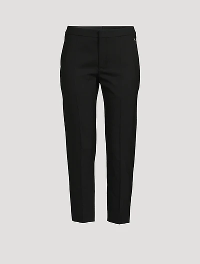 Stretch-Wool Cropped Trousers