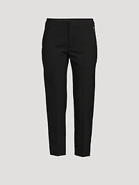Stretch-Wool Cropped Trousers