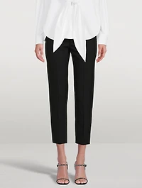 Stretch-Wool Cropped Trousers