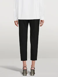 Stretch-Wool Cropped Trousers