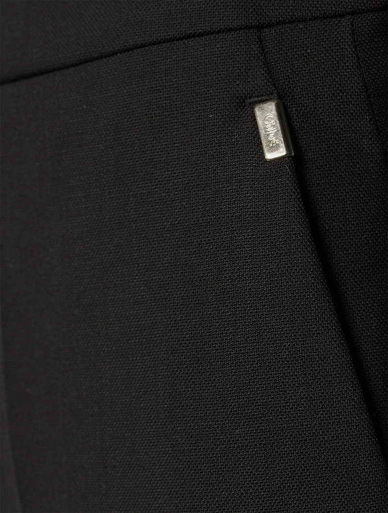 Stretch-Wool Cropped Trousers