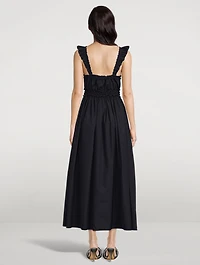 Cotton Poplin Midi Dress