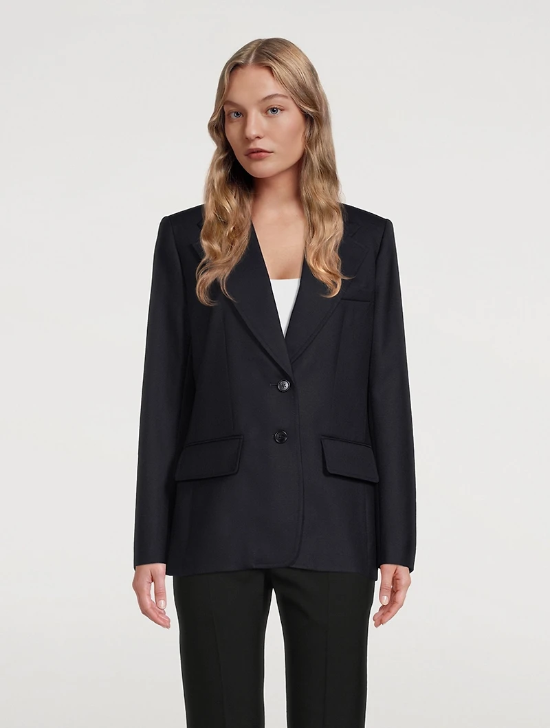 Wool Canvas Blazer