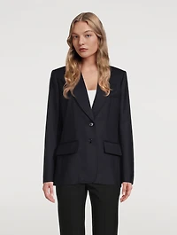 Wool Canvas Blazer