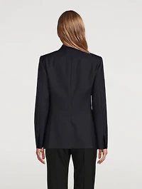 Wool Canvas Blazer