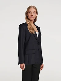 Wool Canvas Blazer