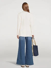 Side-Tie Linen Jacket