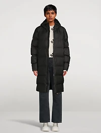 Long Puffer Jacket With Hood