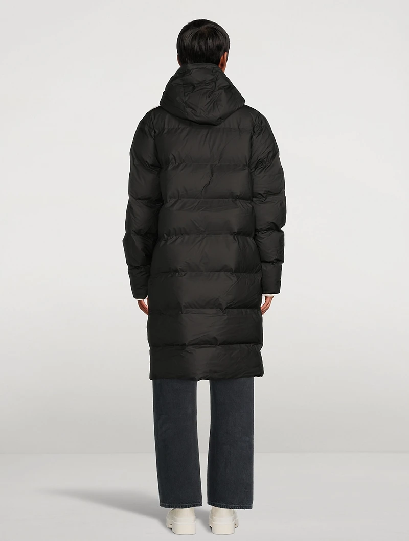 Long Puffer Jacket With Hood