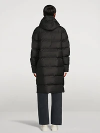 Long Puffer Jacket With Hood