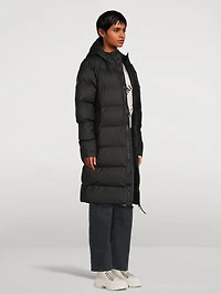 Long Puffer Jacket With Hood