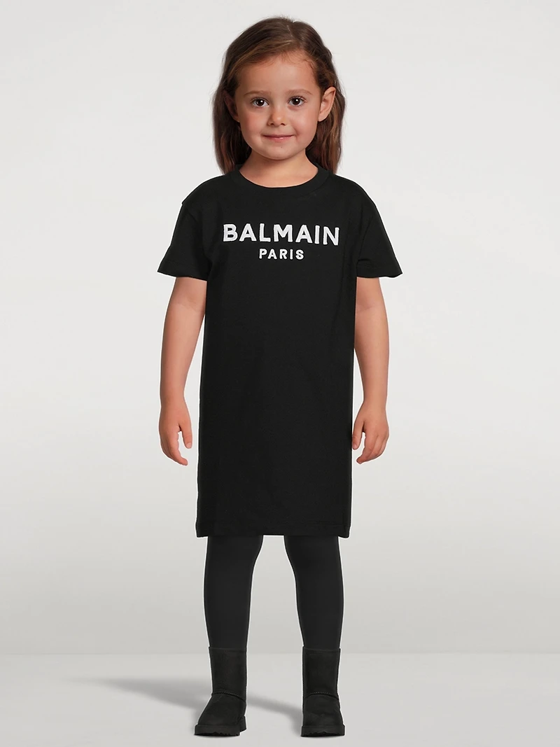 Kids Cotton Logo T-Shirt Dress