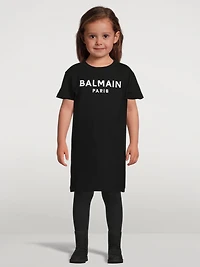 Kids Cotton Logo T-Shirt Dress