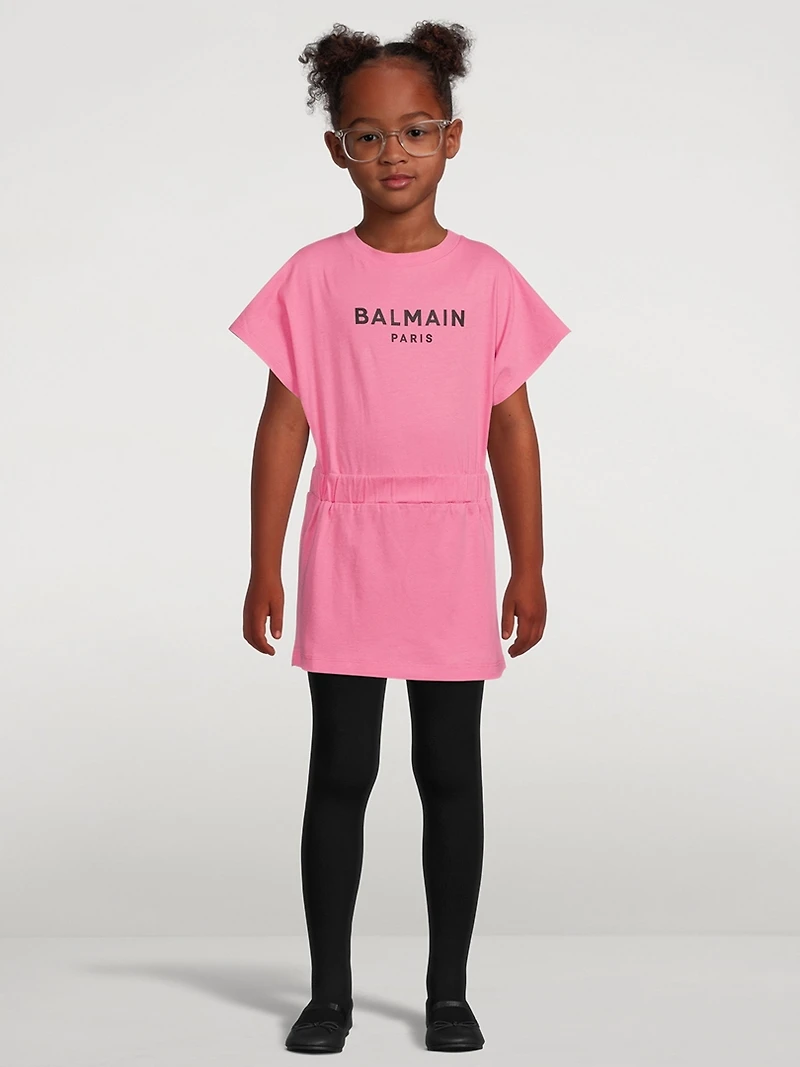 Kids Cotton Logo T-Shirt Dress