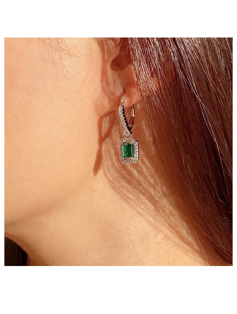Moxie Emerald-Cut Drop Earrings