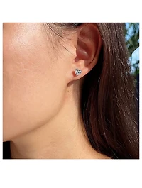 9K White Gold Camden Heart Stud Earrings