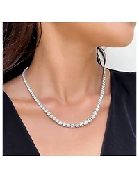 Taryn Round Prong Line Necklace