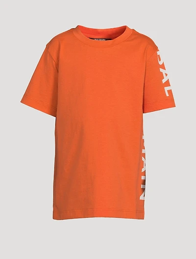 Kids Cotton T-Shirt With Side Logo