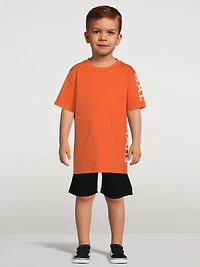 Kids Cotton T-Shirt With Side Logo