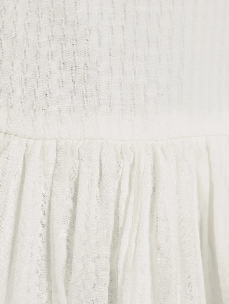 Cotton Short-Sleeve Dress