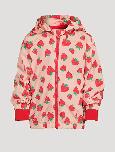 Windbreaker Jacket Strawberry Print