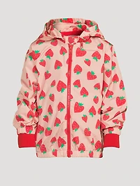 Windbreaker Jacket Strawberry Print