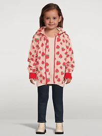 Windbreaker Jacket Strawberry Print