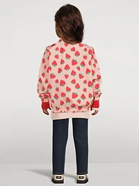 Windbreaker Jacket Strawberry Print