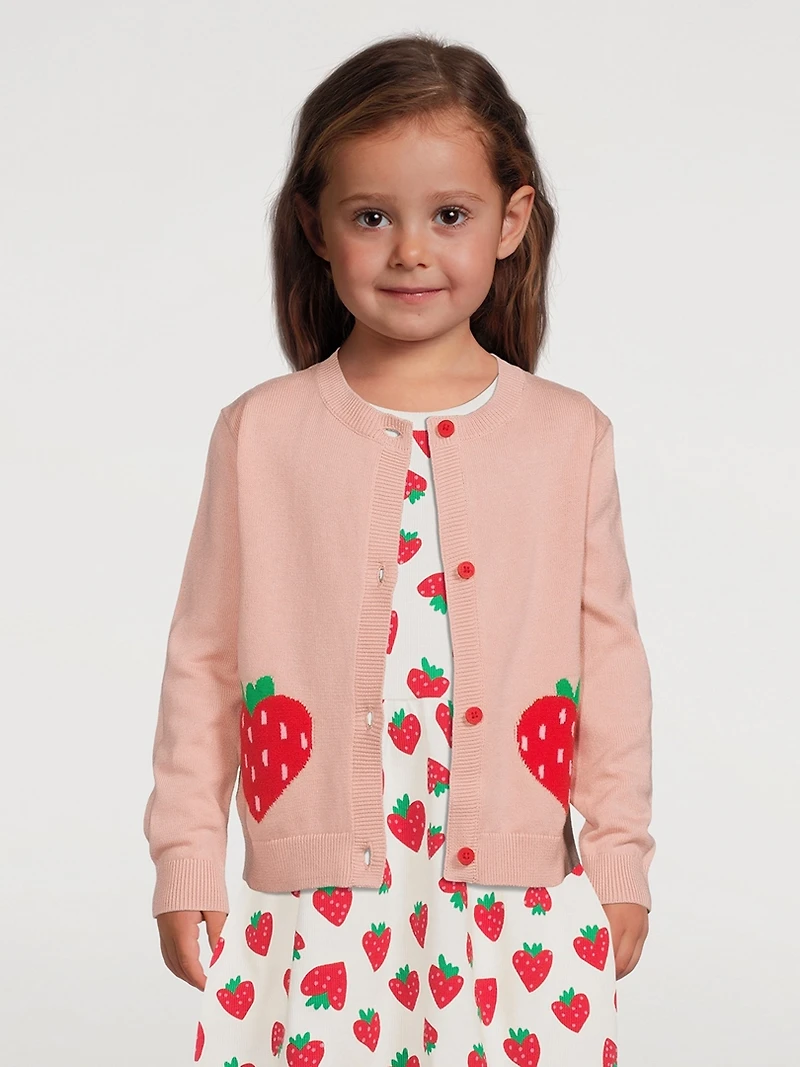 Strawberry Cotton Cardigan